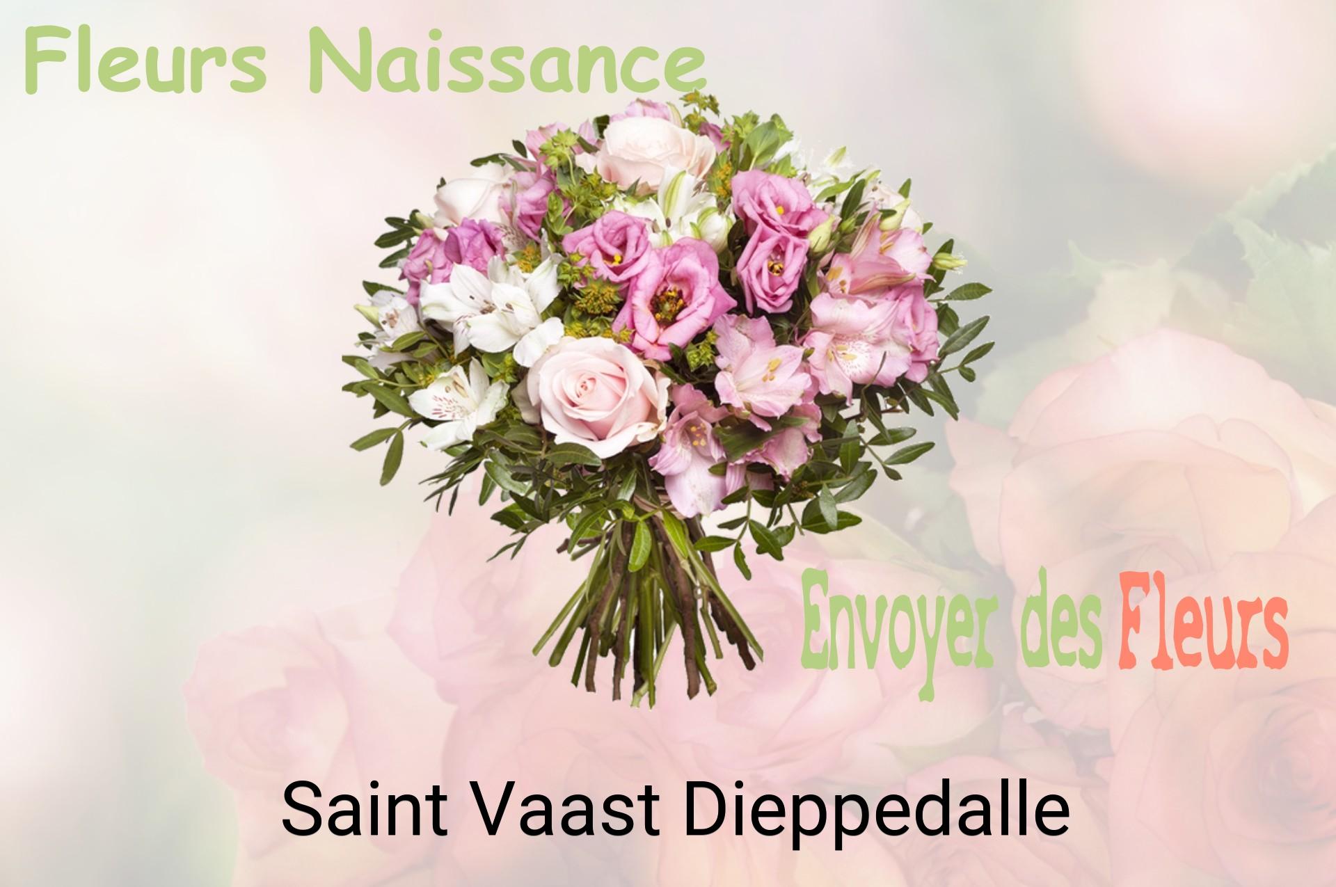 Bouquet de fleurs de naissance livré à Saint-Vaast-Dieppedalle